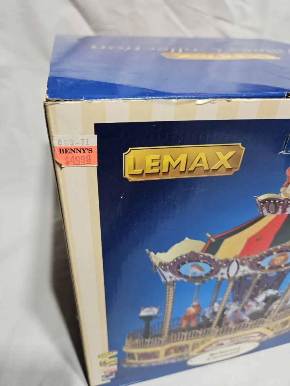 Lemax Belmont Carousel 44171 Village Collection Animated Lighted Musical WORKS